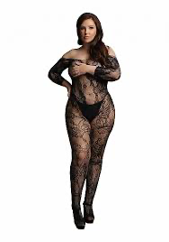 black lace long sleeve body suit